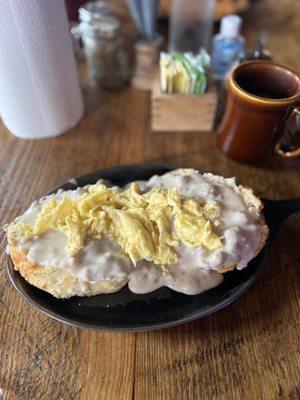 Sausage and biscuit with gravy