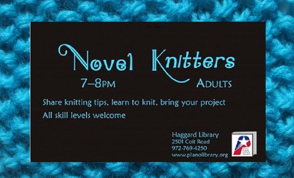 Novel Knitters (& crocheters) meet on Monday