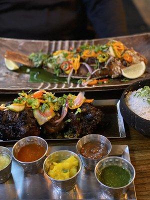 Oxtail Plate and Snapper Escoveitch Plate