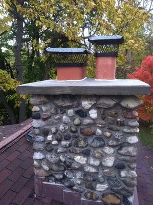 A properly crowned chimney