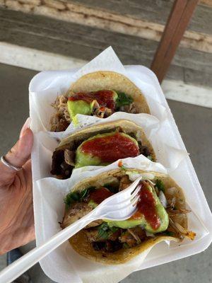 Smoked taco trio