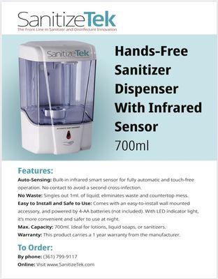 Hands-free Infrared dispensers for any gel or liquid