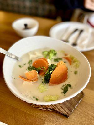 Tom Kha Pak Tofu Soup - Vegetarian