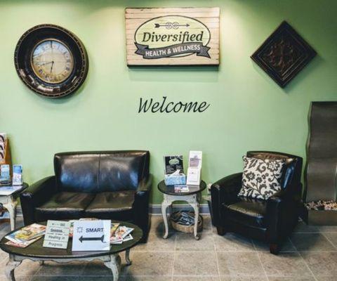 Sit in our comfortable lounge while waiting for your appointment!