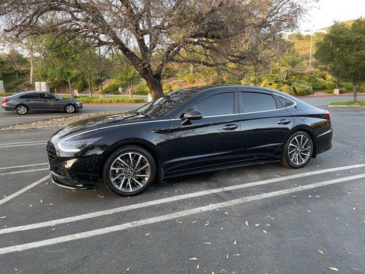 Freshly clean and shiny car