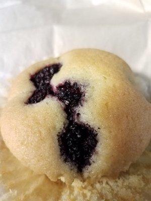 Beautiful blackberries in the blackberry muffins