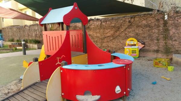 Outdoor play area for toddlers