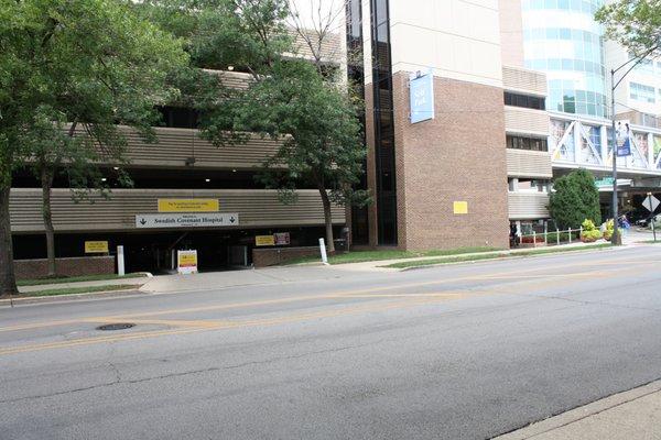 Main garage entrance at California Ave & Winona Ave.