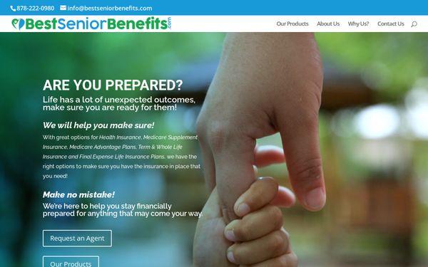 A website we did for one of our clients, Best Senior Benefits, in Florida.