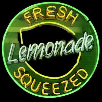 Fresh Squeezed Lemonade by the glass or gallon plain or flavored.