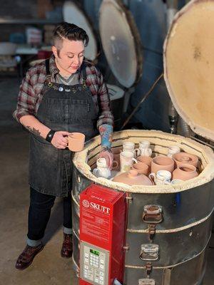 Kiln loading at MudFire