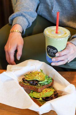 Pair our award winning Avocado Toast and a smoothie for a delicious and healthy meal!