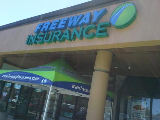 Freeway Insurance Store Front, Green House Market Place Shopping Center, San Leandro, CA.