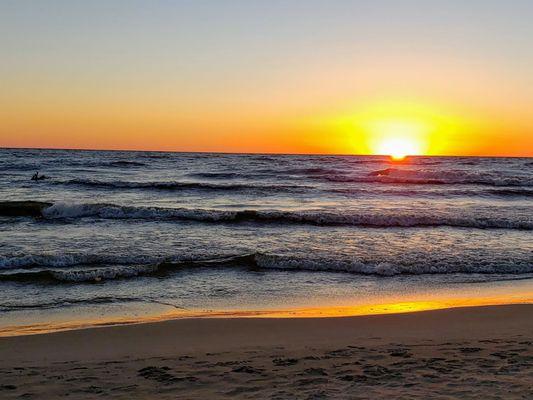 Sunset at Grand Haven State Park