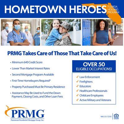 Hometown Heroes Program available for over 50 professionals, get up to $25k assistance