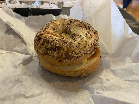 Everything bagel Breakfast Sandwich