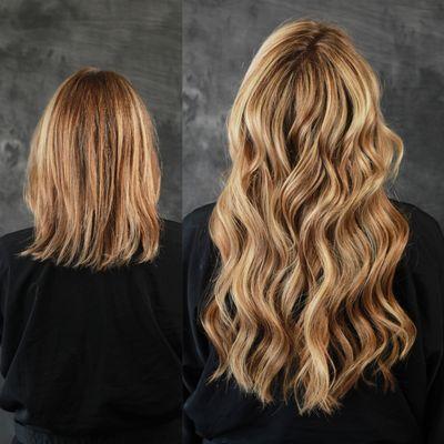 Two luscious rows of Natural Beaded Row Extensions.