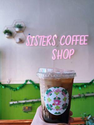 Iced oat lavender latte