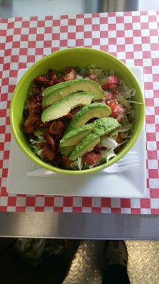 Yummy bowl delicious with a touch of our Red wine Ranchero salsa, very similar to the taco sala.