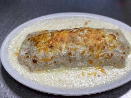 This is one of my favorite . Tuscany Burrito, Grill chicken, broccoli , onions, wrap in flour or spinach tortilla .