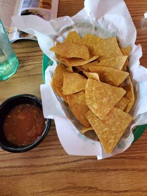 Homemade chips and salsa