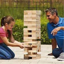 they had a whole lot of yard games for kids and adults everyones favourite was giant jenga and Lawn darts