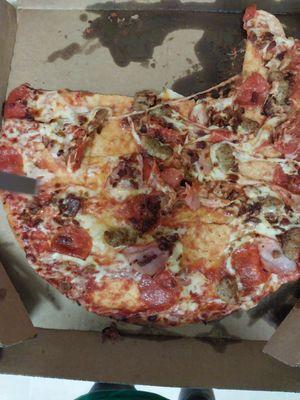 This is how my pizza looked once it was delivered.