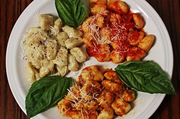 Handmade gnocchi.