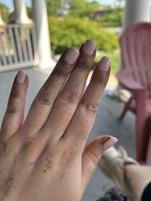 Nails after gardening