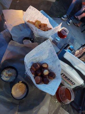 Pretzel bites & cheese curds were sooooo yummy!!