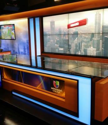 The set of Univision Chicago