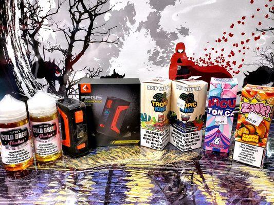 We've got Squonk devices, regulated box mods, mech mods, rdas, rtas,  and more.