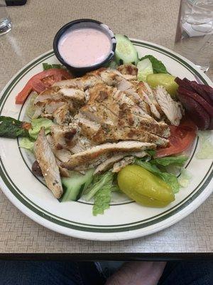 Grilled chicken Greek salad small