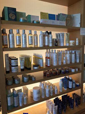 A peek at a few of the amazing skincare products we carry.