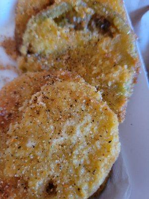 Fried green tomatoes (salt/pepper)