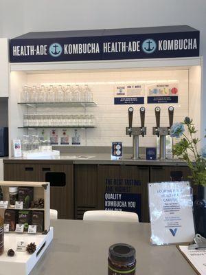 Kombucha on tap. They offer samples too.