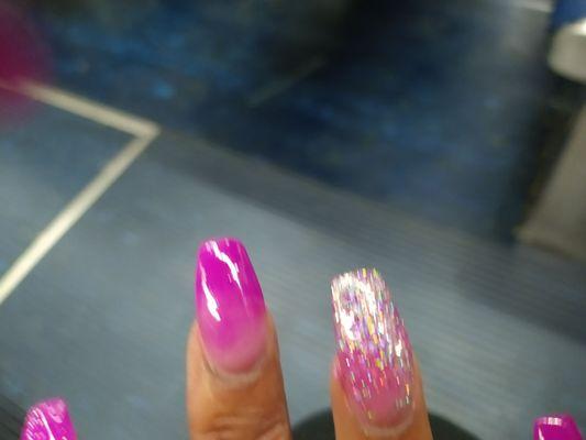 The nail design I got with Mia - sorry if it looks blurry!!