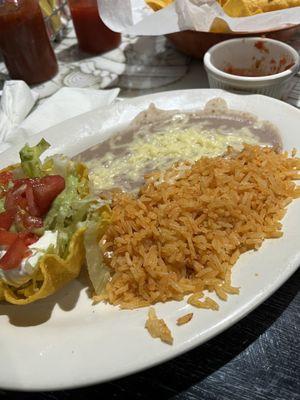 Refried Beans and rice