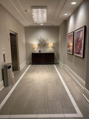 Hallway to elevator