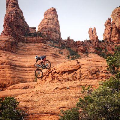 Lead guide Phil Yates leading the way on our Three Hour: MTB Heaven Traverse on an epic guided mountain biking adventure with our clients