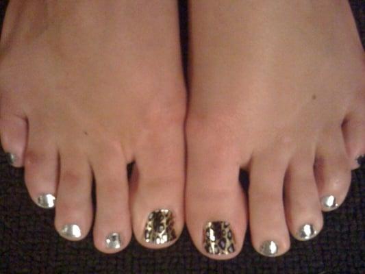 Cheeta print on your toes! Minx! Minx! Minx!