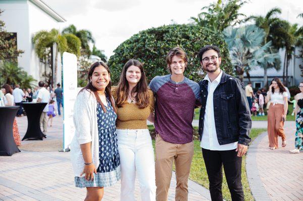 People taking a picture at Christ Fellowship Church in Palm Beach Gardens, FL