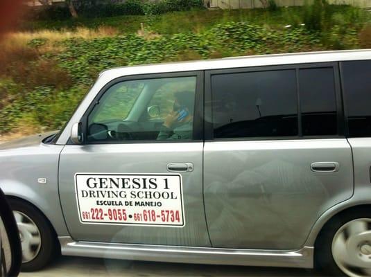 "Hello Genesis 1 driving school where safety is job 1...well top 10 anyway. "