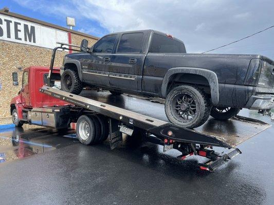 Beautiful lifted Silverado needed a ride home in Lodi, Ca.