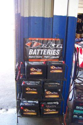 Complete line of batteries.