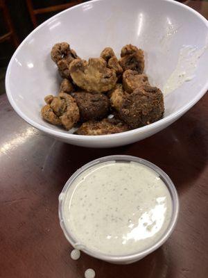 fried mushrooms (supposedly large)