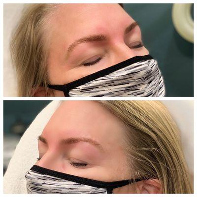 Brow wax with a slight tint