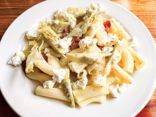 The artichoke pesto pasta salad