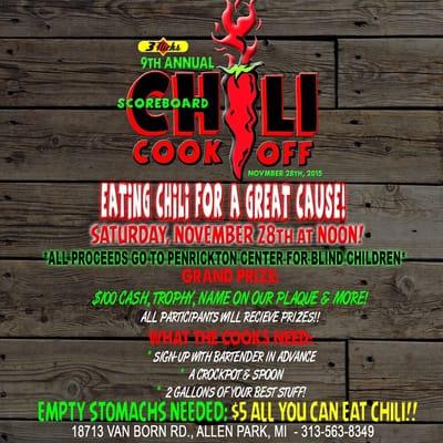 Charity chili cook off.