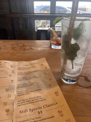 Drink menu